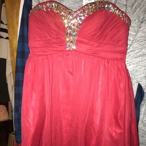 Red formal dress
